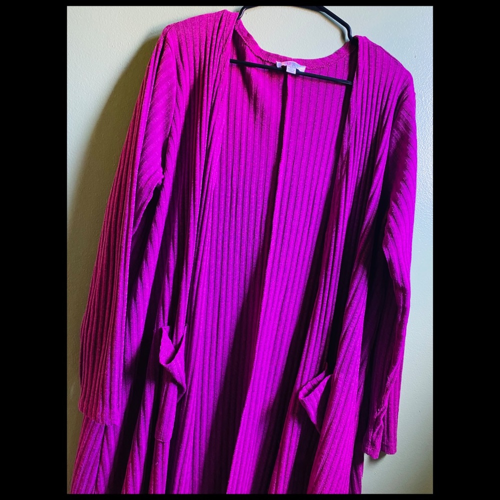 LLR LuLaRoe Fuchsia SARAH Cardigan